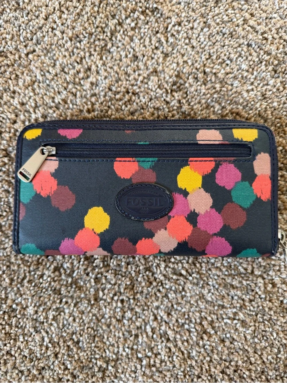 FOSSIL Colorful Polka Dots Large Wallet